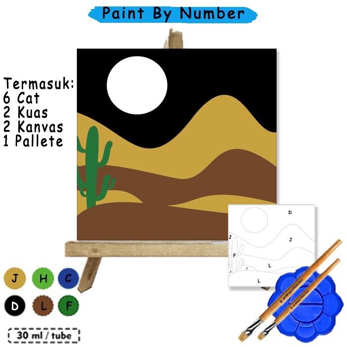 

Kanvas Lukis Pemandangan Malam Paint By Number 20x20 cm