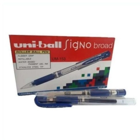 

Pulpen Uniball Signo Broad UM-153 1.0 mm - 1 lusin isi 12 pcs - Hitam