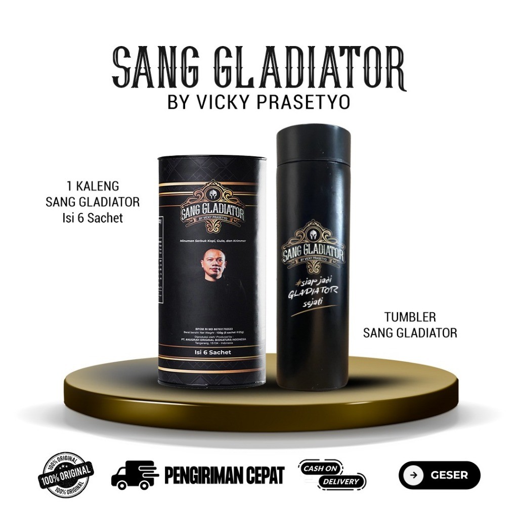

Sang Gladiator Coffee By Vicky Prasetyo Kopi X Tumbler Ekslusif Paket Gladiator Sejati
