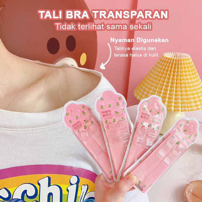 Tali BH Transparan Elastis / Tali Pengait Bra Bening Tebal / Tali Bra Bening Tali Invisible Strap Br