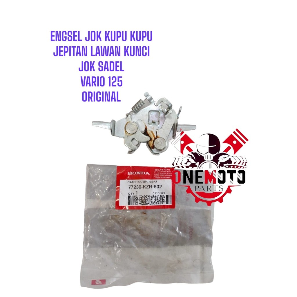 ENGSEL JOK KUPU KUPU JEPITAN LAWAN KUNCI JOK SADEL VARIO 125 HONDA 77230-KZR-602 ORIGINAL
