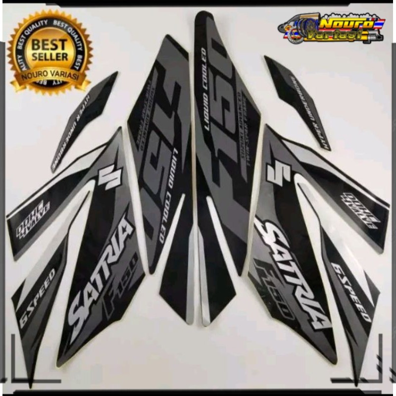 Aksesoris striping Suzuki satria Fu f 50 facelift 2016 hitam Lis body standar