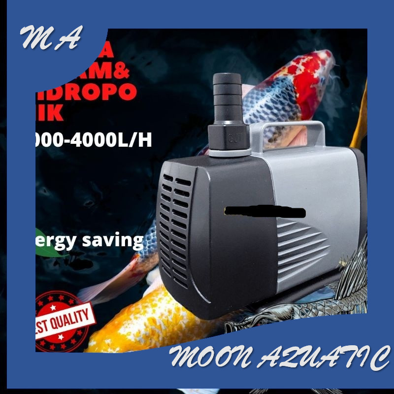 Power Head Pompa Celup Aquarium Hidroponik Low Watt Mesin Air Terjun Kolam Ikan Koi Arwana 2000 -  4