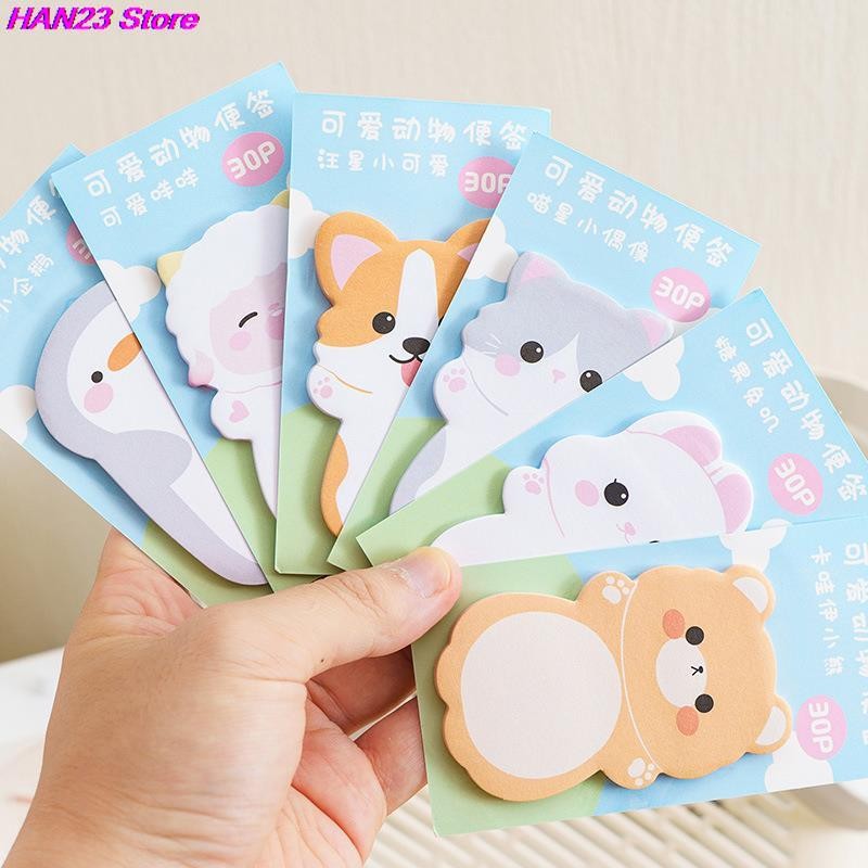 

30Sheets Cartoon Penguin Rabbit Animals Memo Pad Sticky Notes Memo Notebook N Times Stationery School Supplies Kawaii Stationery