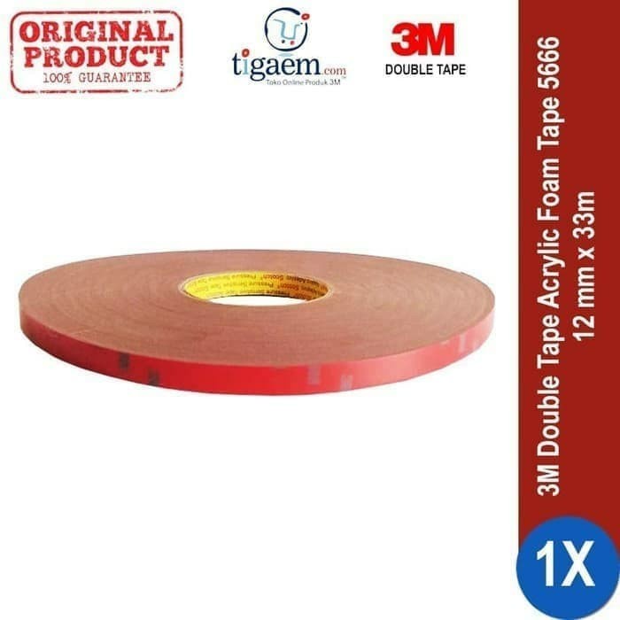 

PROMO" 3M Double Tape Merah AFT 5666 12mm x 33 Meter -FN10