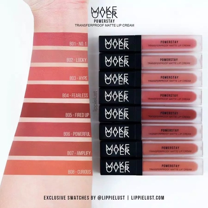 MAKE OVER POWERSTAY TRANSFERPROOF MATTE LIP CREAM B06 POWERFUL