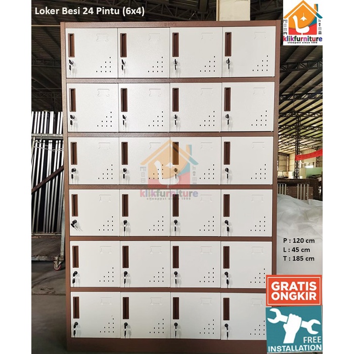 Loker Besi / Locker Besi / Loker File Besi 24 PINTU Coklat LK 024