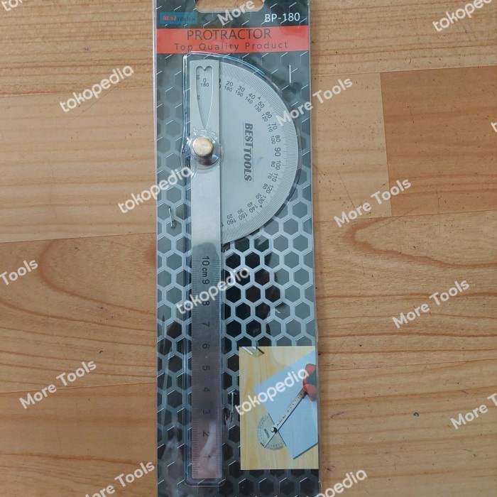 

Penggaris Busur Derajat Protector Stainless Steel 10cm 180 Derajat - 145mm