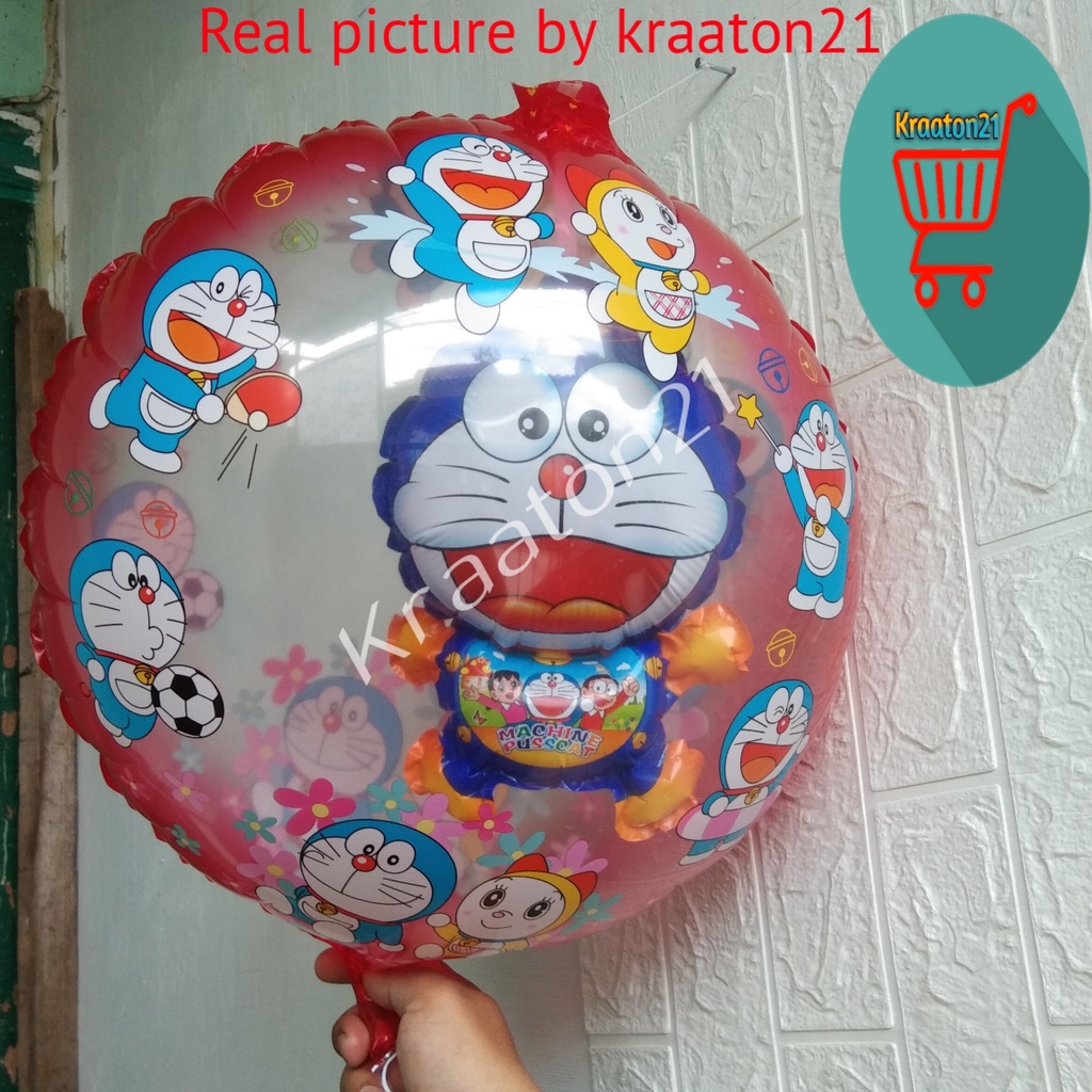 balon helium isi karakter ( isi pokemon , anak sapi , spiderman ,masya , kuda poni , bebek , tayo , 