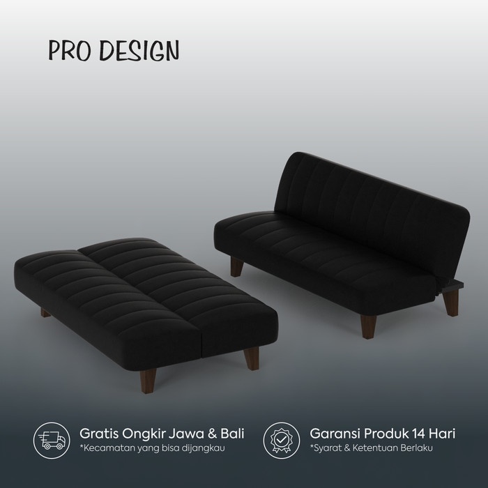 BERKUALITAS Pro Design Hampton Sofa Bed  SBD L  Black