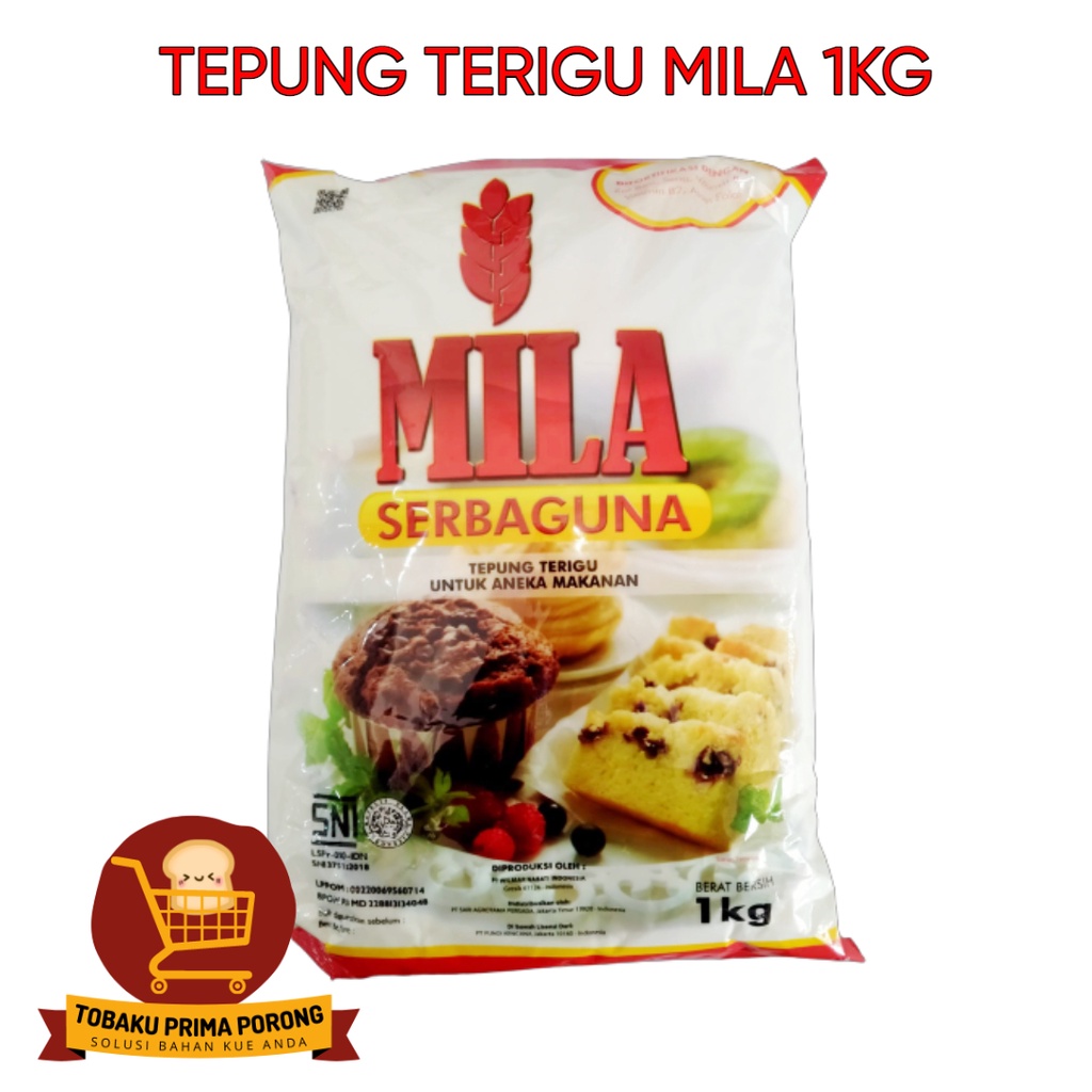 

TEPUNG TERIGU MILA 1KG - tp terigu mila serbaguna untuk cake