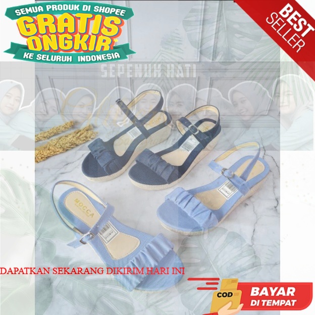 SEPATU CASUAL WEDGES WANITA IMPORT AF 22  tali levis untuk SENDAL WEJES PEREMPUAN IMPOR WEGES KEKINI