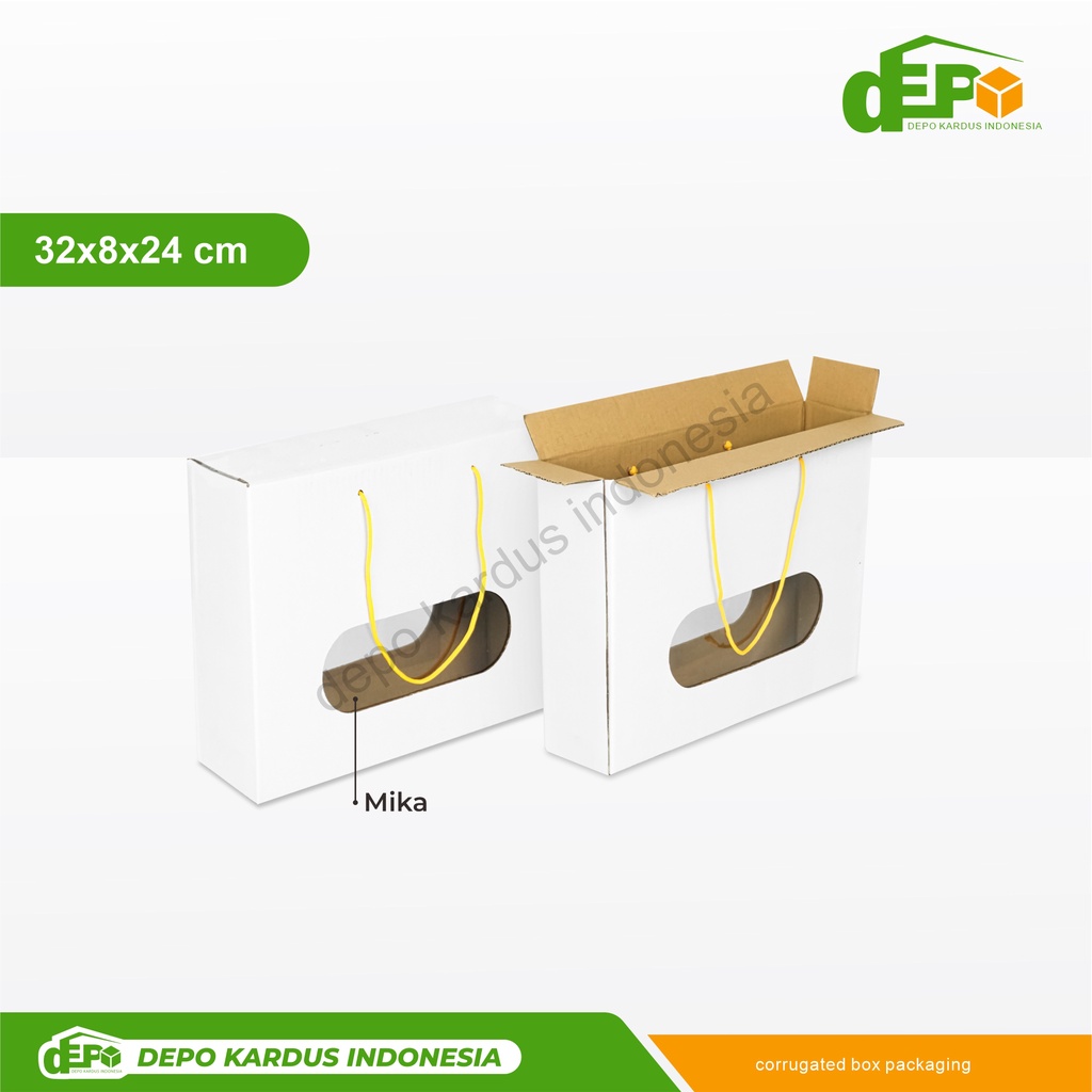 

Box 32x8x24 + Mika KARTON/KARDUS/PACKING/NORMAL/AMDK/NORMAL/oleh oleh/hampers