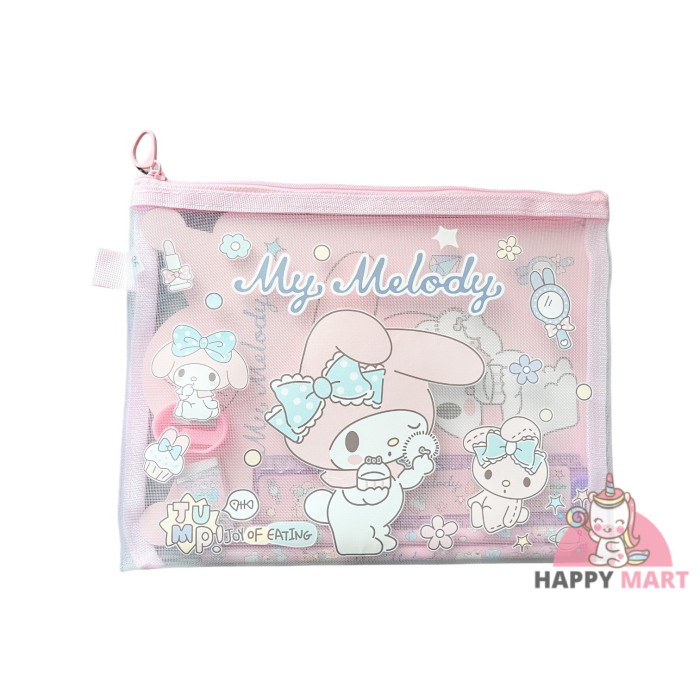 

Kotak pensil jaring sanrio kuromi / melody / cinnamoroll - Kuromi