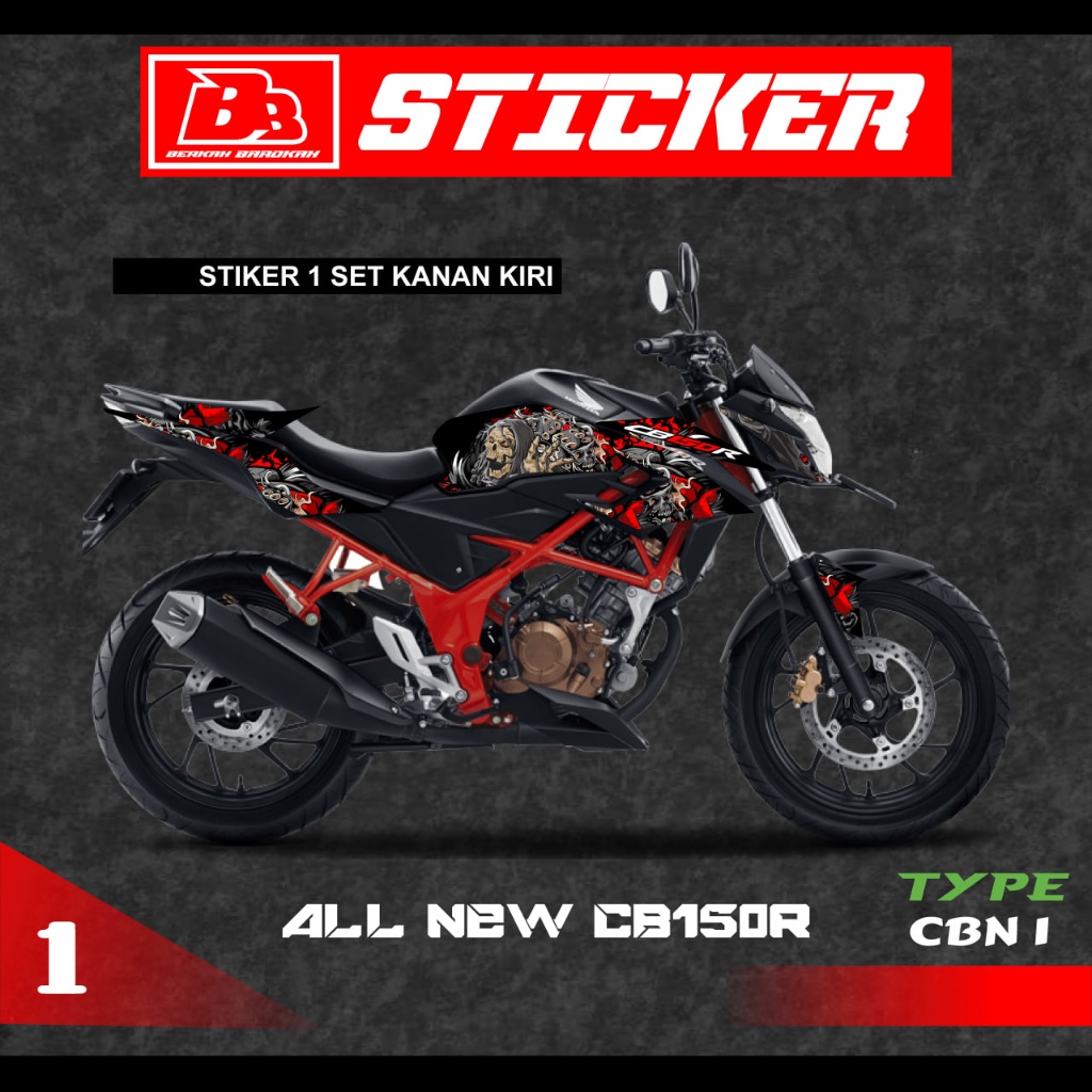 STRIPING VARIASI NEW CB - 150R FACELIFT BISA HOLOGRAM STIKER ALL NEW CB150R CBN 1
