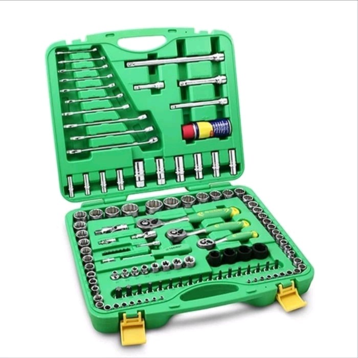 TEKIRO KUNCI SOCK SET 120 PCS 1/4"-3/8"-1/2" 6PT tool set socket 120pc