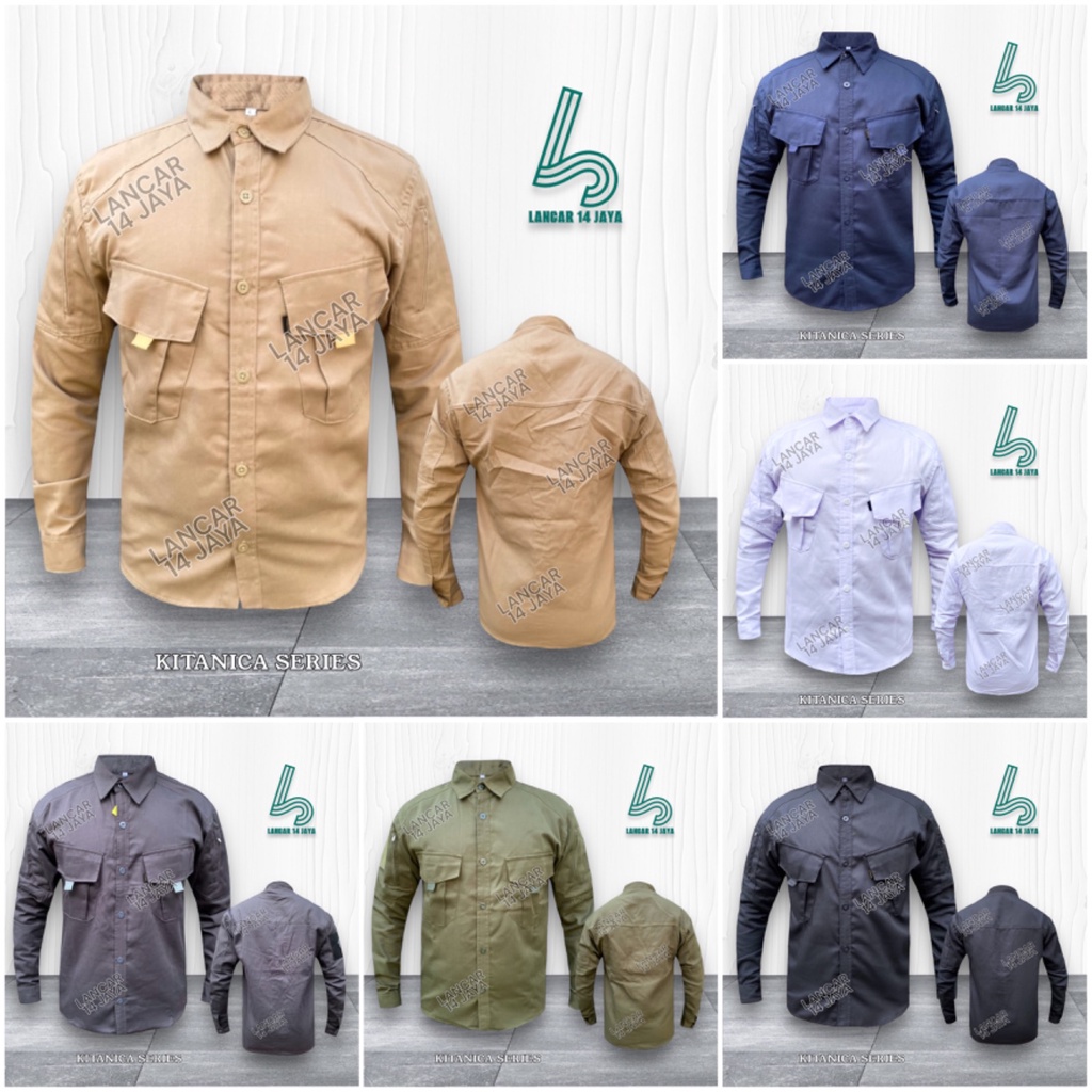 Kemeja Kitanica Lengan Panjang Murah - Kemeja Tactical Kitanica Tangan Panjang - Kemeja PDL lengan P