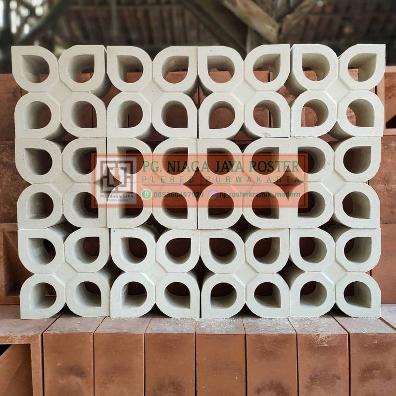jparoster beton, loster beton bunga Bali 20x10x10jombang