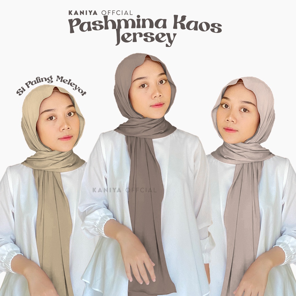 Jilbab Pashmina Jersey 180 x 55cm - pashmina kaos bahan jersey