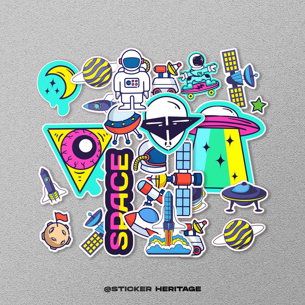 

22pcs sticker aesthetic sticker tumblr space series