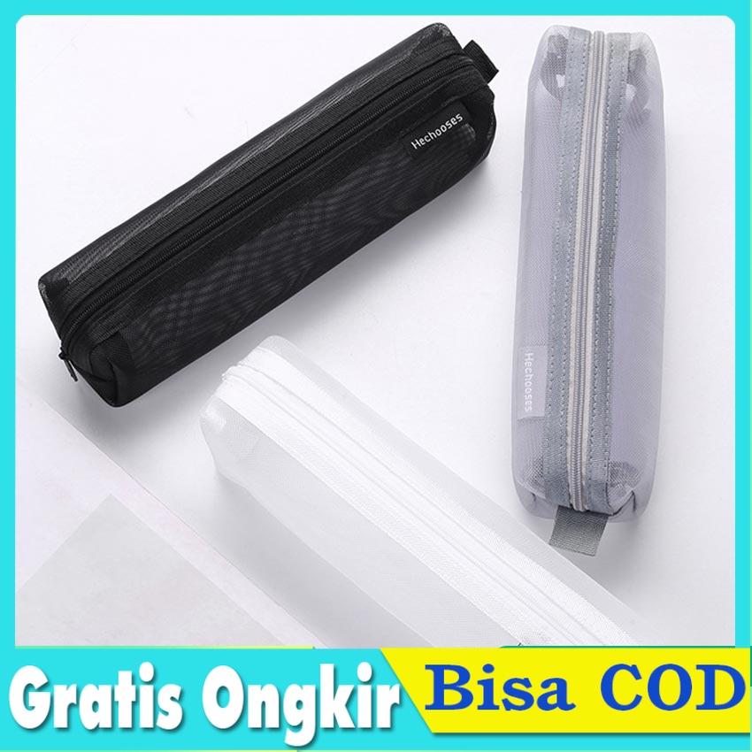 

Kotak pensil korea pouch/ tempat pensil transparant simple bening/pencil case lucu