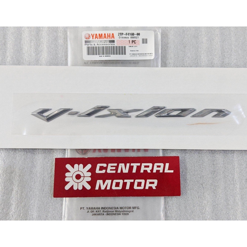 Sticker Emblem Vixion Timbul Silver Original Yamaha Genuine Parts 2TP-F416B-00