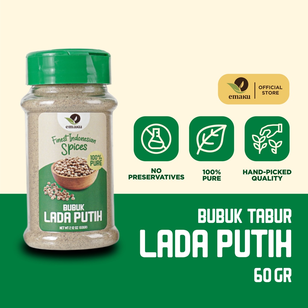 

Emaku Lada Putih Bubuk