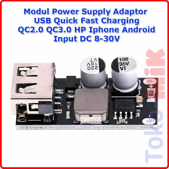 Modul Adaptor Charger Quick Fast Charging HP Iphone Android QC2 QC3.0 GT27