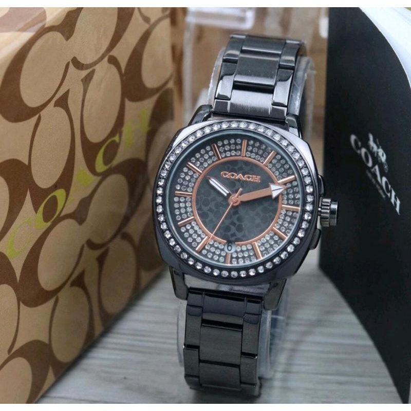 Jam Tangan Coach Terlaris Stainliss Jam Tangan Rantai Coach Best Seller Wanita
