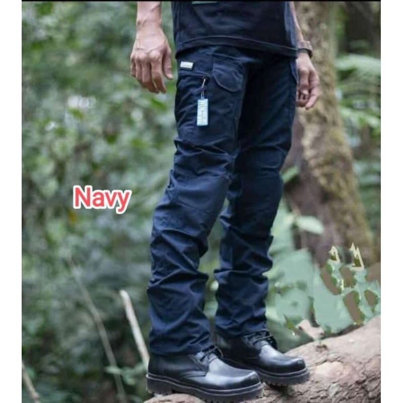 Celana Panjang Tactical cargo pria Biru Navy / Celana Panjang Tactical Outdor Tactical Ripstok