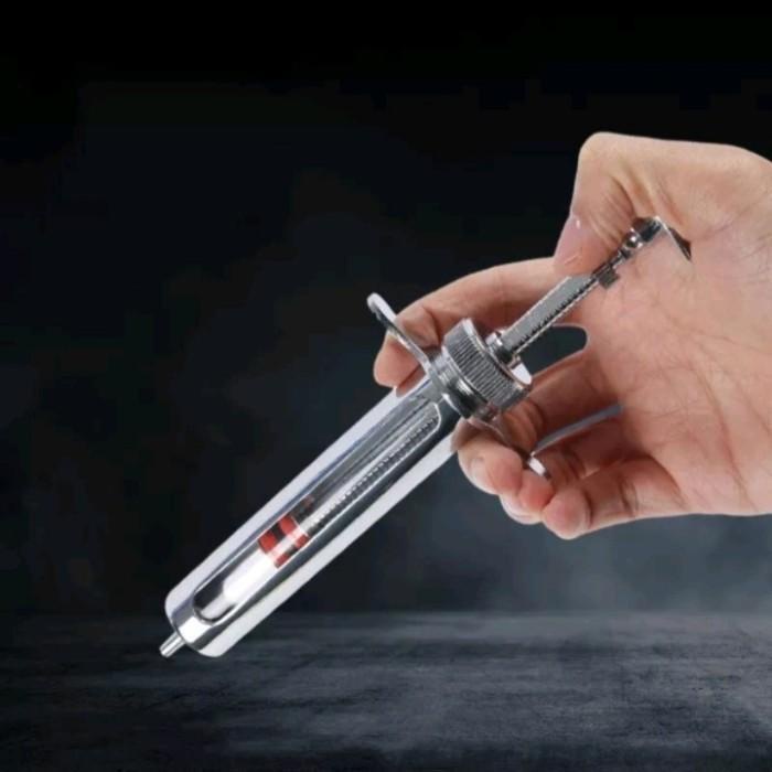 Suntikan Parfum 20cc Suntikan besi Logam Alat Suntik Vaksin Hewan