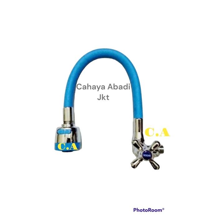 KRAN / KERAN ANGSA FLEKSIBEL DAPUR WASTAFEL KODAI BIRU