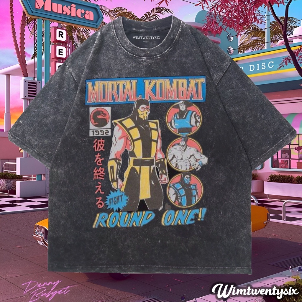 Wimtwentysix “Kaos oversize mortal kombat fighter” kaos oversized washing | vintage tee