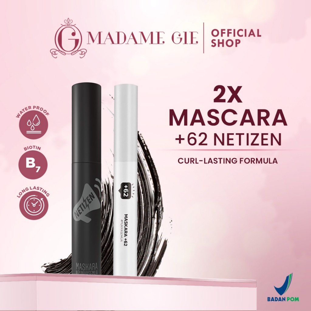 2X Madame Gie Mascara Netizen +62- Makeup Mascara Waterproof