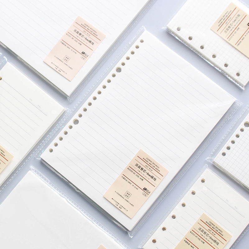 

Puluz Loose leaf A5 / Refill Binder 60 LEMBAR / Bookpaper 80 gsm GRID RULED BLANK 20 Holes Kertas dokumen