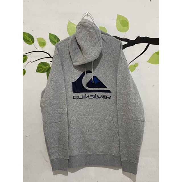 Hoodie Quiksilver Big Logo Grey Original Only Size M