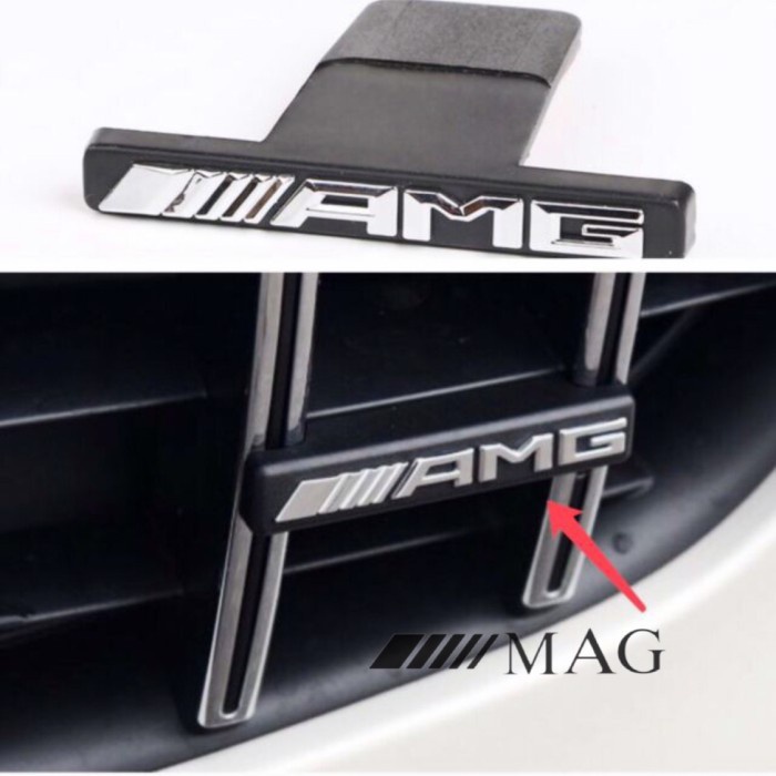 Emblem Grill Logo AMG W204 W205 W212 W211 GTR GT AMG Mercedes Benz - Chrome