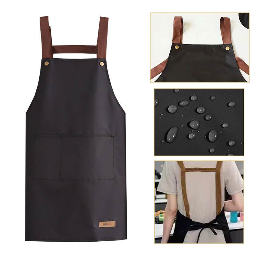 Apron Waterproof Celemek Masak Dewasa Apron Motif Polos / Celemek Apron Korea / Apron Chef / Celemek