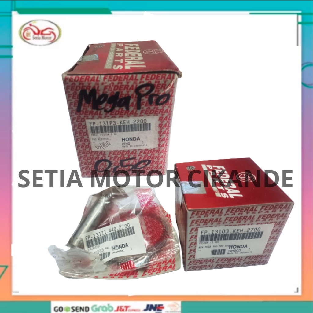 Piston Kit Seher Paket Megapro Lama Primus OS 50 FP-131P3-KEH-2200 Federal