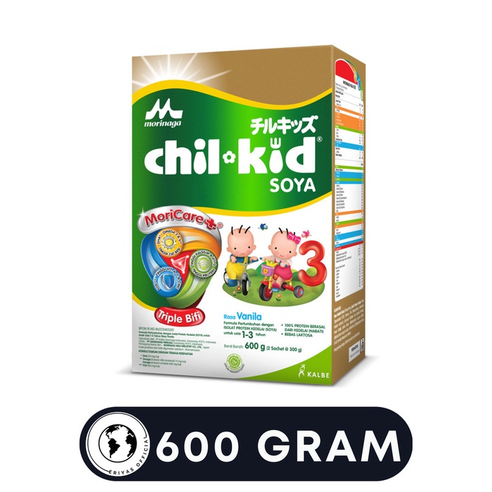 Susu Morinaga Chil Kid Soya 3 Vanilla 600 Gram