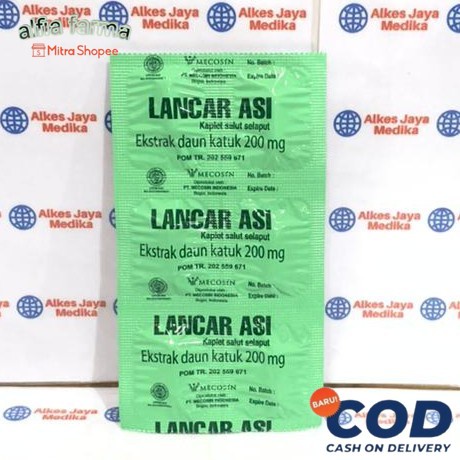 ready Lancar Asi Strip Isi 6 Kaplet - Ekstrak Daun Katuk Pelancar Asi originale