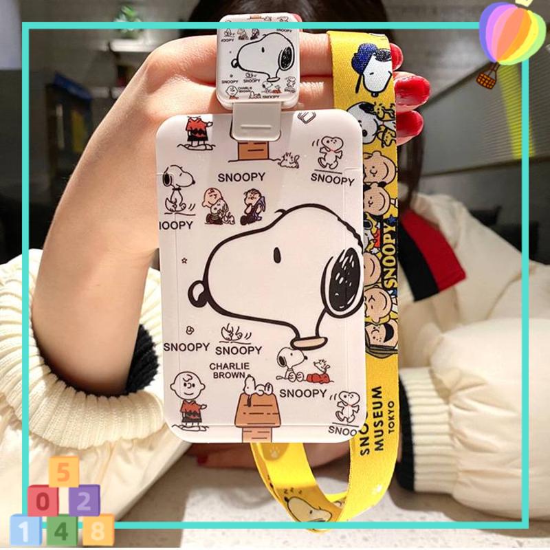 

⚡VC-Alat Tulis ⚡Snoopy Tali Lanyard ID Card Holder Name tag Kantor Gantungan Name Tag ID Card Proteksi Holder Kartu Bus Tali Nama Tag Untuk Anak