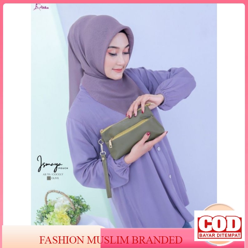 Ismaya Pouch Dompet Wanita Abika Terbaru  Bahan  Chocoly  Waterproof HP Handphone Uang