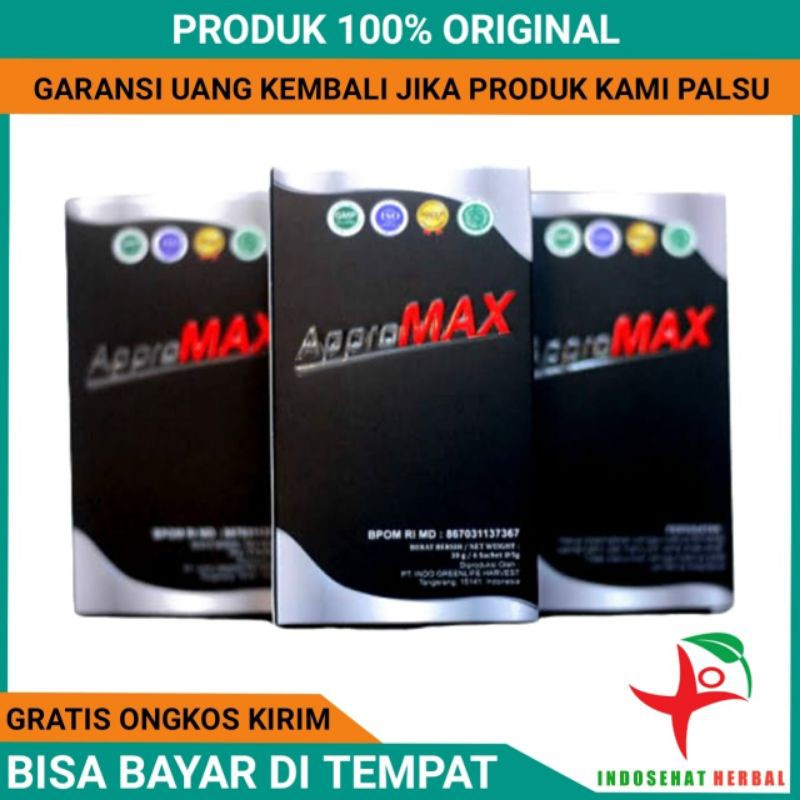 APPROMAX ORIGINAL - APPRO MAX ASLI OBAT HERBAL SERBUK TAHAN LAMA 100% AMPUH APPROMAX OBAT KUAT PRIA(
