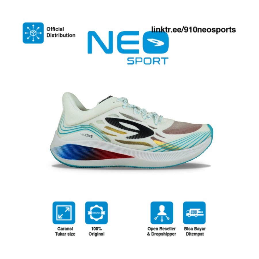 910 Sepatu Lari HAZE VISION 1.0 - PUTIH/BIRU-MUDA