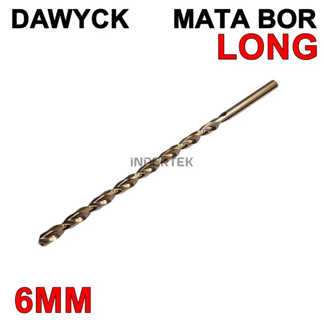 Mata Bor 6 DAWYCK Drill Long 6mm X 400mm HSS Besi 6 mm Panjang
