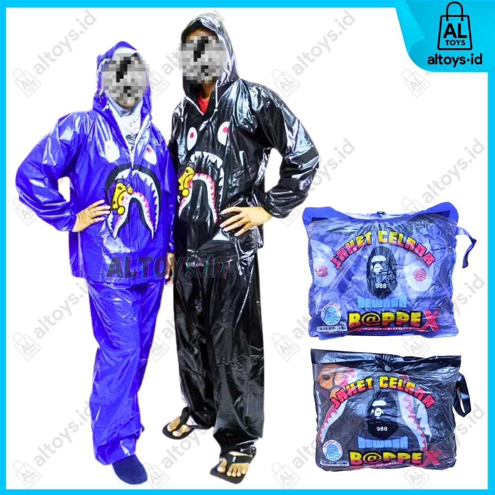 MANTEL JAS HUJAN TERUSAN JAKET CELANAK KARAKTER / MOTIF JC.BAPEEX JAS HUJAN JAKET CELANA BAPEEX SETE