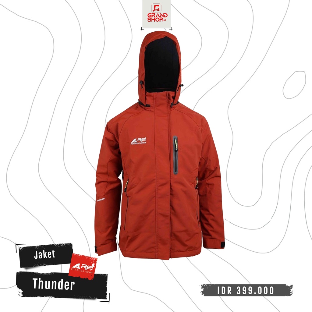 Jaket Gunung Pria  Thunder Arei outdoorgear Original Rei