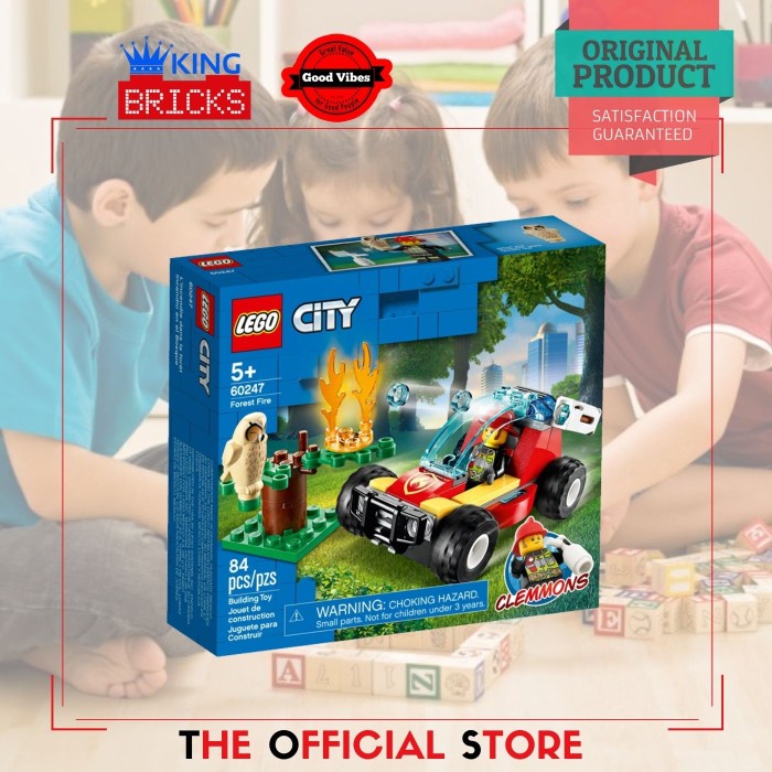 LEGO Original CITY 60247 Forest Fire - Mainan Anak Edukasi Lego Mobil