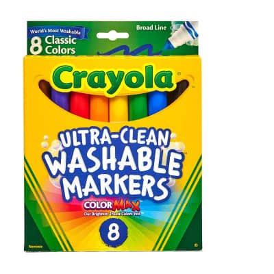 

Crayola Ultra Clean Washable Markers 8 Pcs